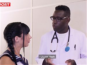 busty college girl gets torn up by doc and principal